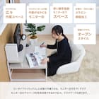 モニター台付きローデスク (LGY) 3枚目画像