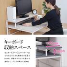 モニター台付きローデスク (LGY) 5枚目画像