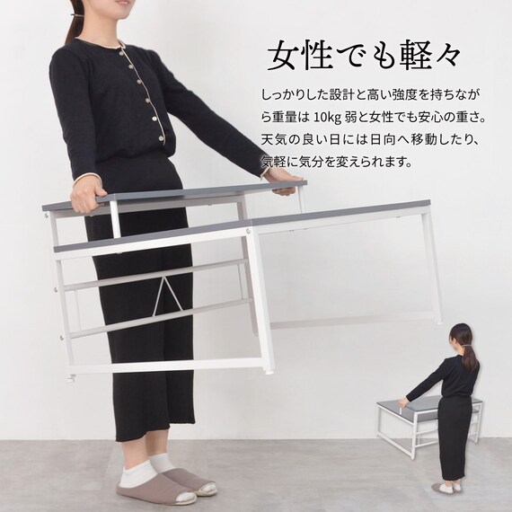 モニター台付きローデスク (LGY) 15枚目画像