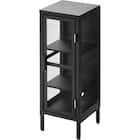 メッシュキャビネット スリム3段(ブラック) 1枚目画像