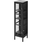 メッシュキャビネット スリム4段(ブラック) 1枚目画像