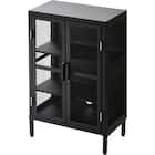 メッシュキャビネット ワイド3段(ブラック) 1枚目画像