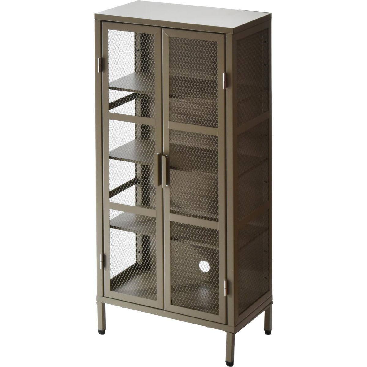 メッシュキャビネット ワイド4段(カーキ) | ニトリネット【公式】 家具