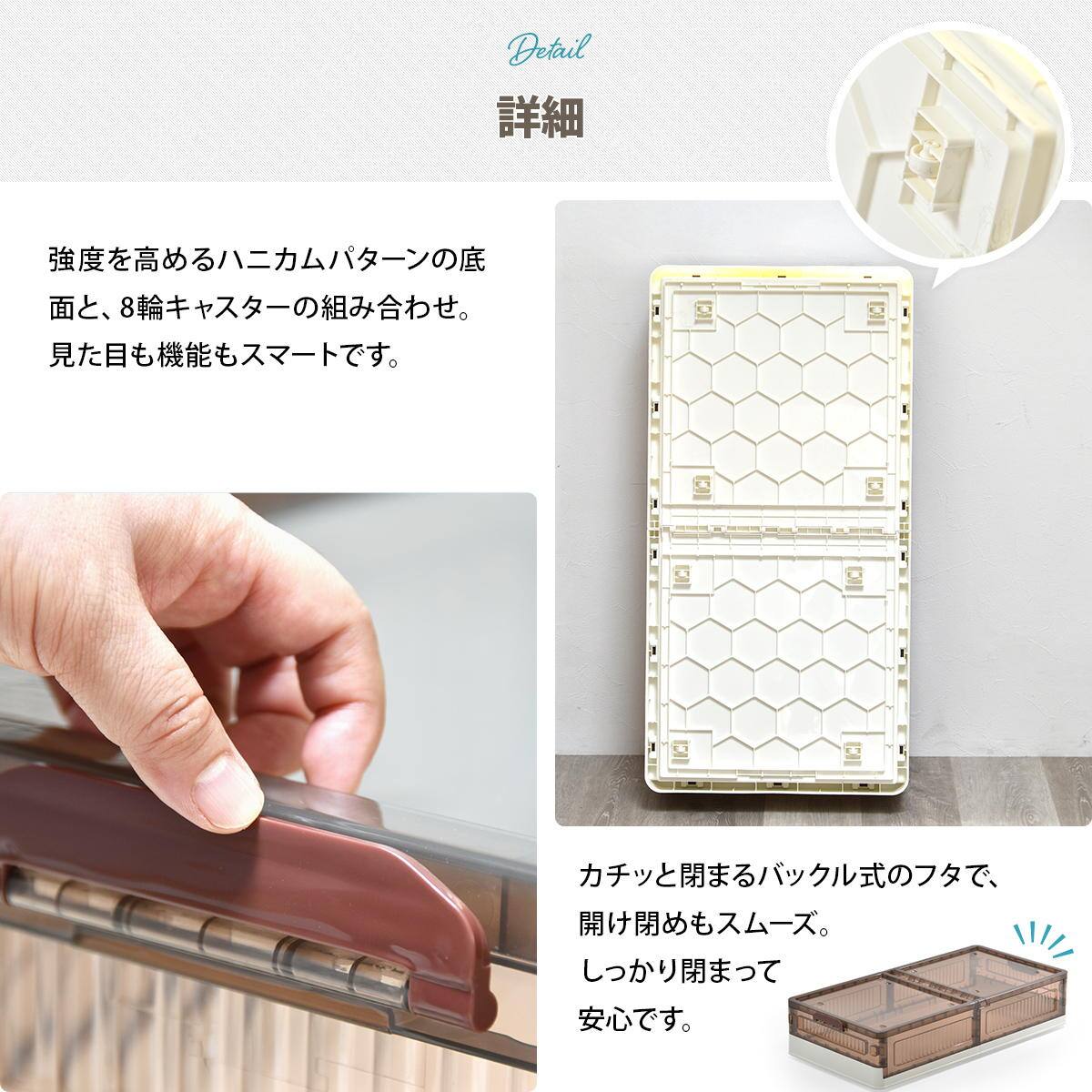 折りたたみ ベッド下収納ボックス 2個セット(クリア) | ニトリネット
