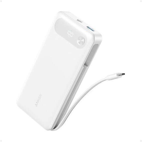 Anker Power Bank (20000mAh, 87W, Built-In USB-C ケーブル) ホワイト 1枚目画像