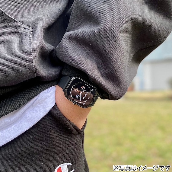 iPhone&Android対応 スマートウォッチ バルカ シリコンバンド(ブラック SB07) 6枚目画像