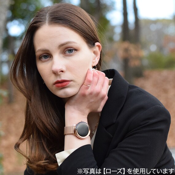 スマートウォッチ ESSEX メタルバンド(ゴールド EW12) 3枚目画像