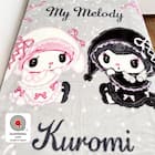 マイメロディクロミ日本製毛布(グレー) 2枚目画像