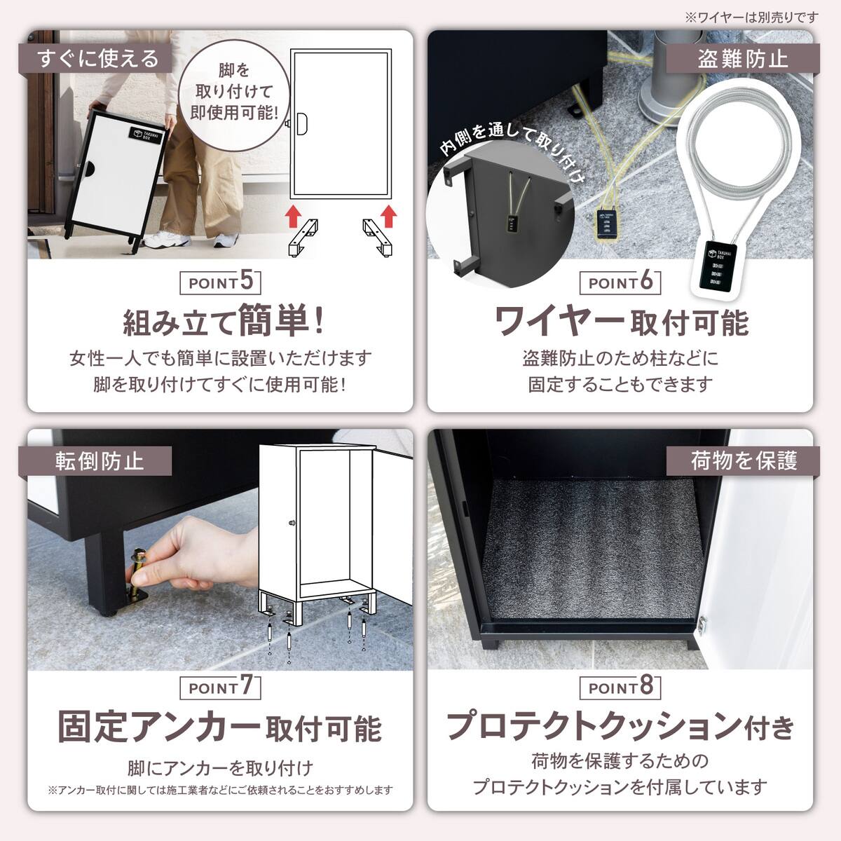 小さく見えて大容量 宅配ボックス 51L(ライトブルー) | ニトリネット