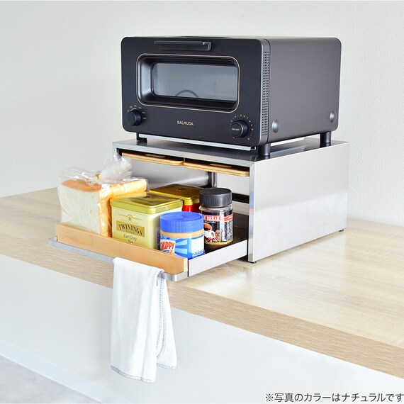 使いやすさと美しさを追求したトースターラック(ダークブラウン) 7枚目画像