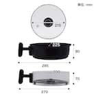 ノンオイルフライヤー1.5L(ARFR25H ブラック) 3枚目画像