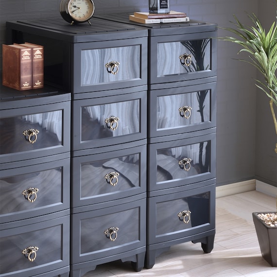 カドリーチェスト4段(BK) 1枚目画像