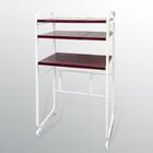 伸縮キッチンペールラック 3段 (WH/RE) 1枚目画像