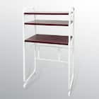 伸縮キッチンペールラック 3段 (WH/RE) 1枚目画像