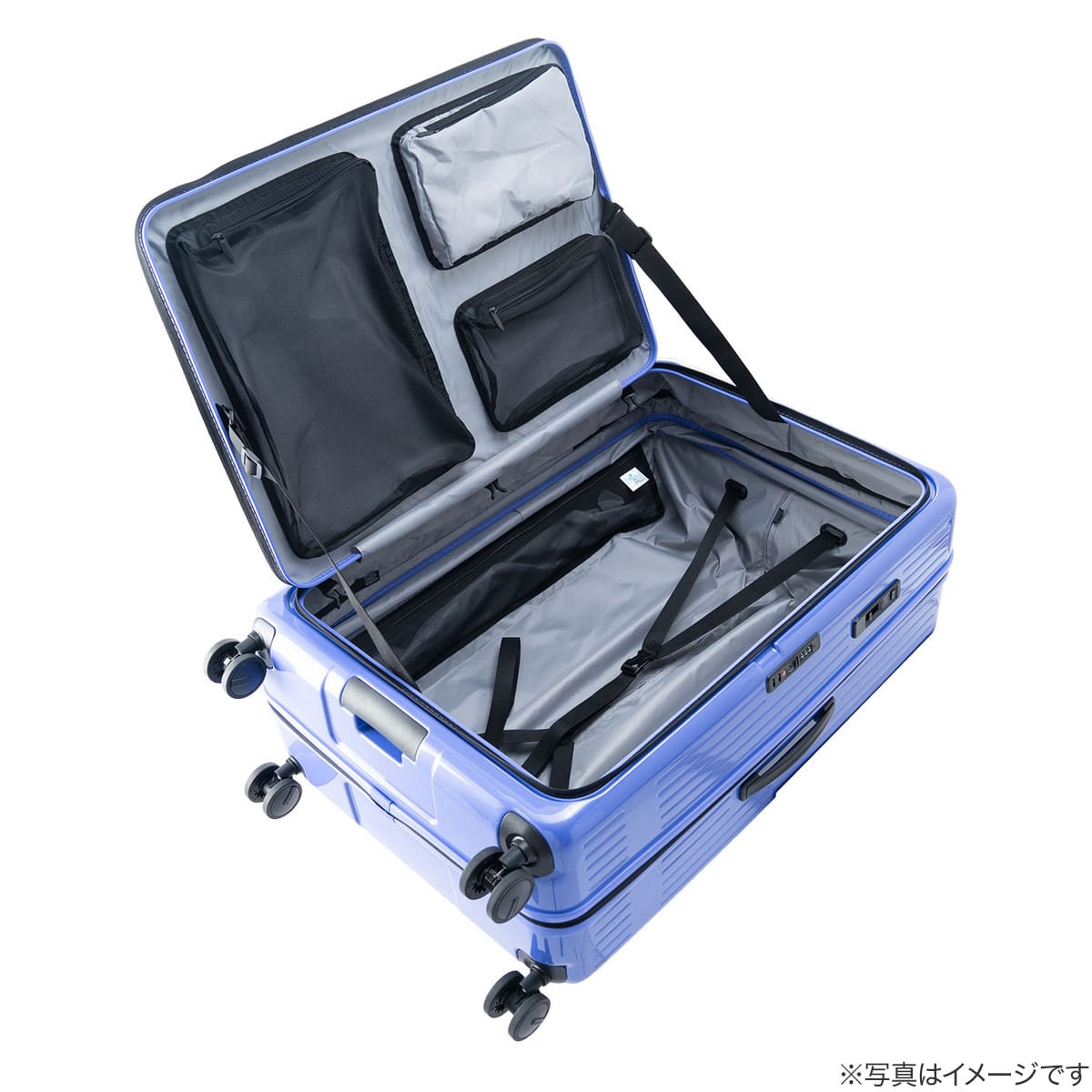 フロントオープン拡張ジッパータイプキャリーケース(100-110L マット
