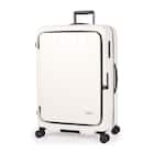 フロントオープン拡張ジッパータイプキャリーケース(100-110L マットバニラ) 1枚目画像