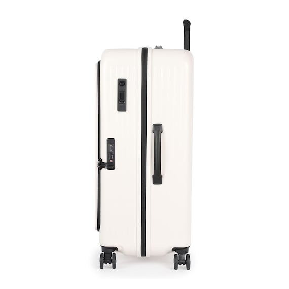 フロントオープン拡張ジッパータイプキャリーケース(100-110L マットバニラ) 4枚目画像