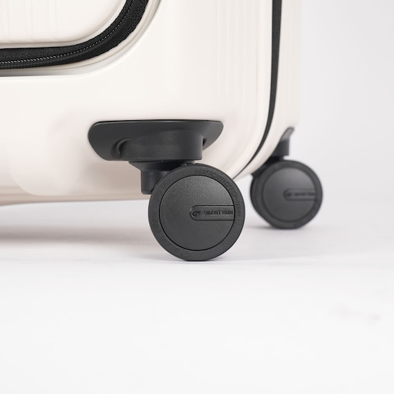 フロントオープン拡張ジッパータイプキャリーケース(100-110L マットバニラ) 7枚目画像