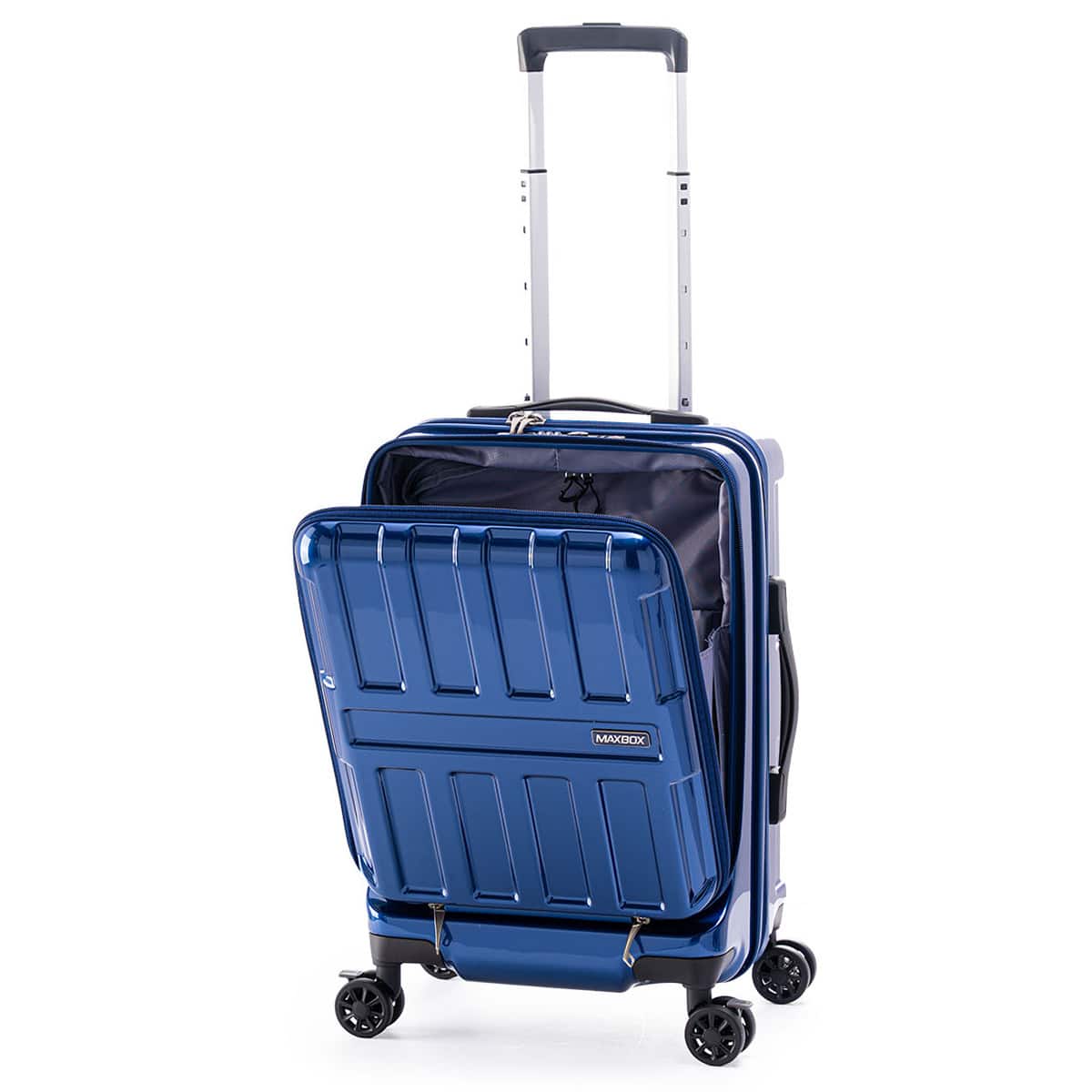 フロントオープンジッパータイプ キャリーケース 36L(ロイヤルブルー