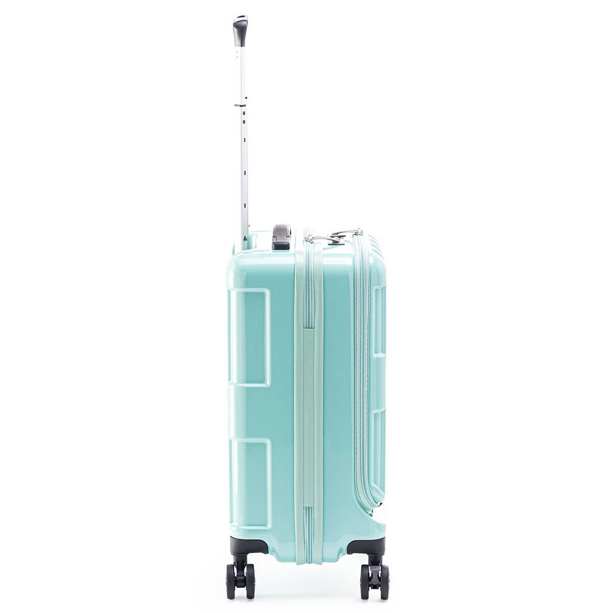 フロントオープンジッパータイプ キャリーケース 36L(ミントブルー