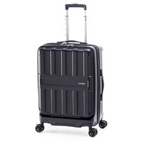 フロントオープンジッパータイプ キャリーケース 55L(マットブラック)