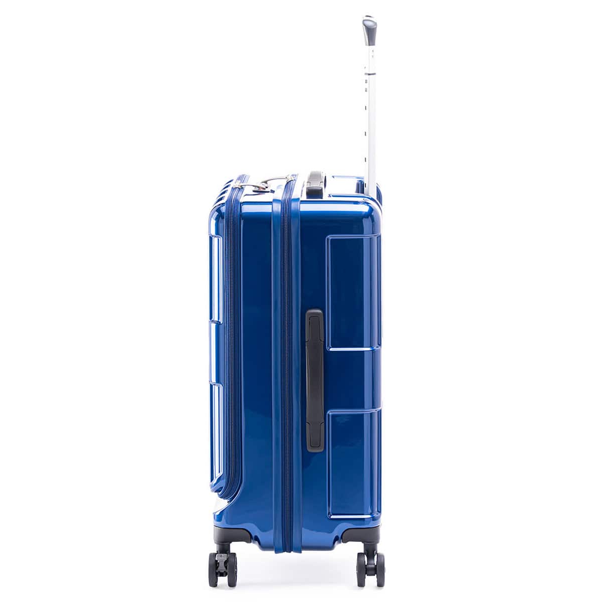 フロントオープンジッパータイプ キャリーケース 55L(ロイヤルブルー