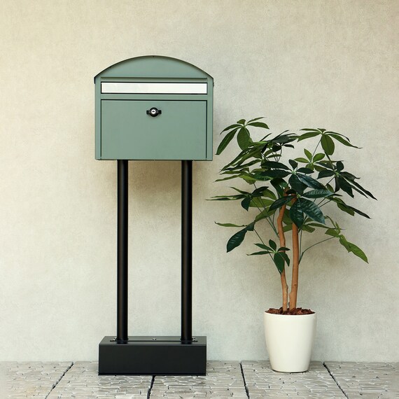 玄関をおしゃれに彩るスタンドポスト(フォレストグリーン) 3枚目画像