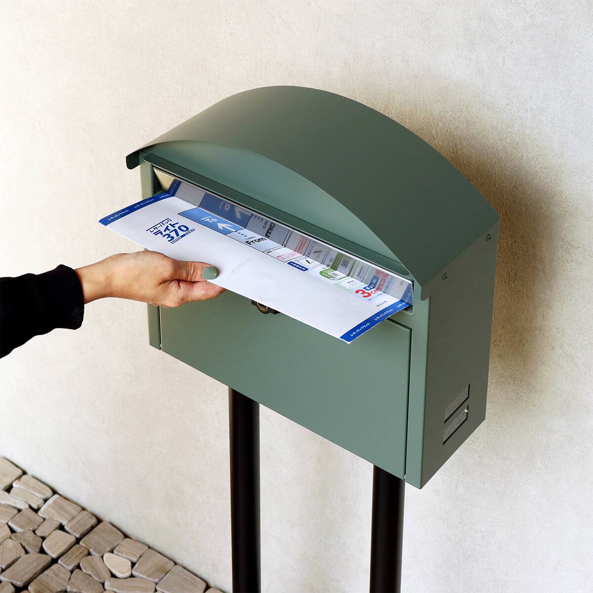 玄関をおしゃれに彩るスタンドポスト(フォレストグリーン) | ニトリ