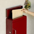北欧風壁掛けタイプの郵便ポスト(ボルドー) 7枚目画像