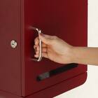 北欧風壁掛けタイプの郵便ポスト(ボルドー) 11枚目画像