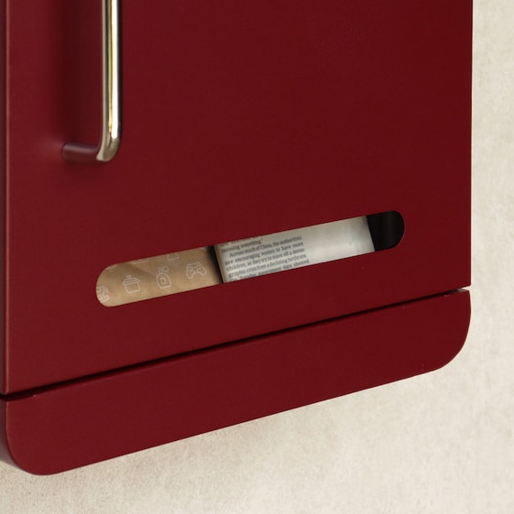 北欧風壁掛けタイプの郵便ポスト(ボルドー) 13枚目画像
