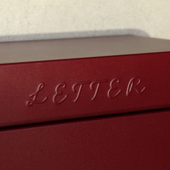 北欧風壁掛けタイプの郵便ポスト(ボルドー) 14枚目画像