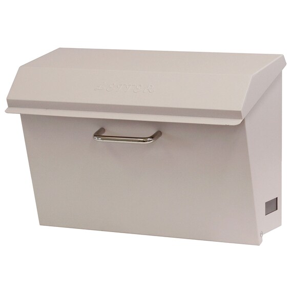 横長デザインが印象的な壁掛けタイプの郵便ポスト(クリーム) 2枚目画像