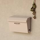 横長デザインが印象的な壁掛けタイプの郵便ポスト(クリーム) 3枚目画像