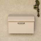 横長デザインが印象的な壁掛けタイプの郵便ポスト(クリーム) 4枚目画像