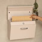 横長デザインが印象的な壁掛けタイプの郵便ポスト(クリーム) 7枚目画像
