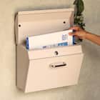 横長デザインが印象的な壁掛けタイプの郵便ポスト(クリーム) 8枚目画像