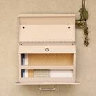 横長デザインが印象的な壁掛けタイプの郵便ポスト(クリーム) 9枚目画像