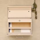 横長デザインが印象的な壁掛けタイプの郵便ポスト(クリーム) 9枚目画像