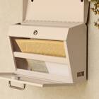 横長デザインが印象的な壁掛けタイプの郵便ポスト(クリーム) 10枚目画像