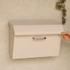 横長デザインが印象的な壁掛けタイプの郵便ポスト(クリーム) 13枚目画像