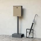 置くだけで使用可能なスタンドタイプの郵便ポスト(ミルクティーベージュ) 3枚目画像