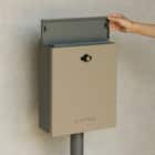 置くだけで使用可能なスタンドタイプの郵便ポスト(ミルクティーベージュ) 7枚目画像