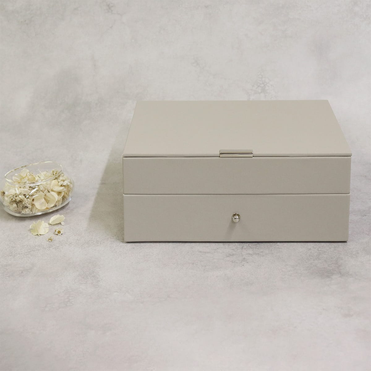 ❣️ジュエリーボックス❣️グレー　２段式❣️ジュエリーの保管に是非❣️ フラビア トラベル ジュエリーボックス 2 M グレー | Francfranc 小物入れ