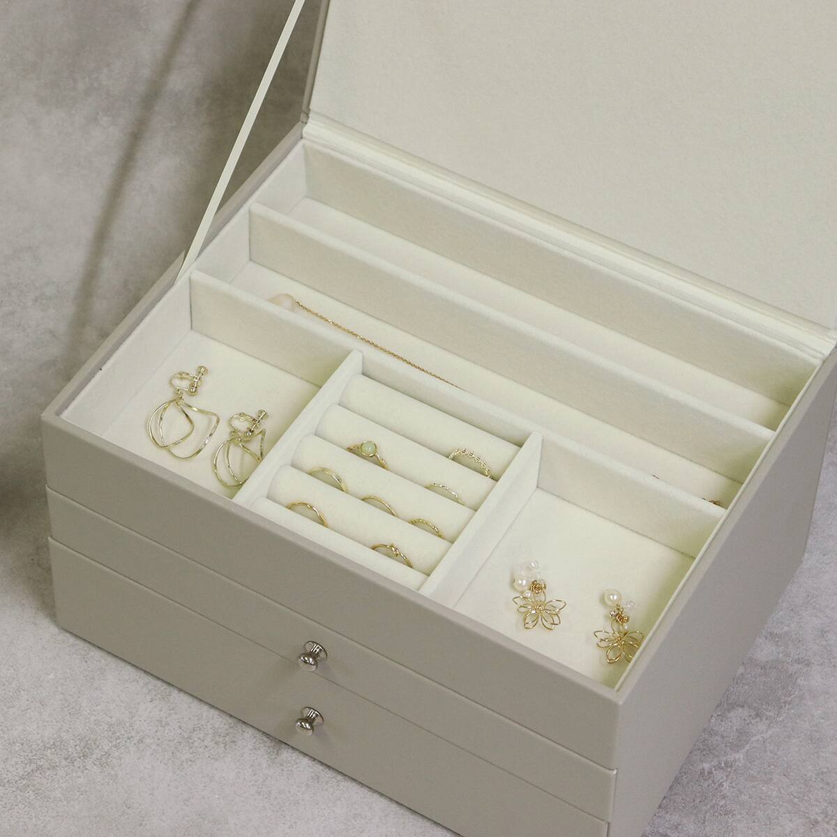 ジュエリーボックス3段 (サンドベージュ) | ニトリネット【公式】 家具