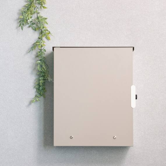大容量壁掛けタイプの郵便ポスト(ライトベージュ) 3枚目画像