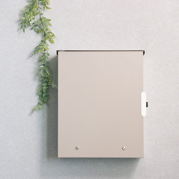 大容量壁掛けタイプの郵便ポスト(ライトベージュ) 3枚目画像