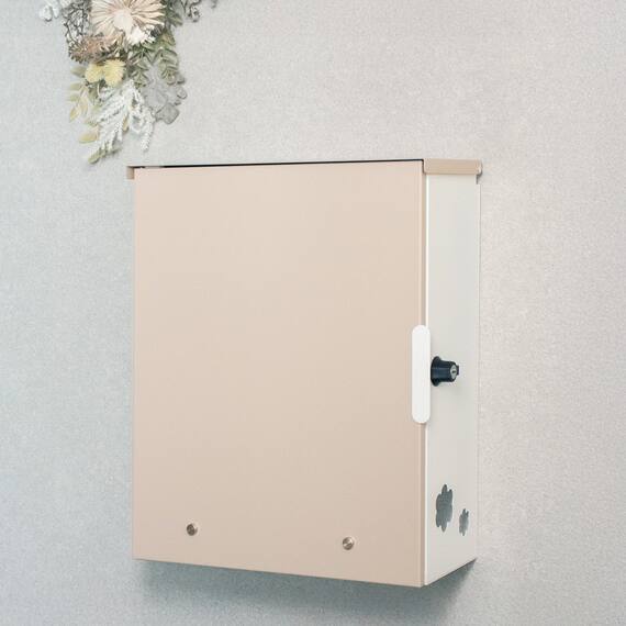 大容量壁掛けタイプの郵便ポスト(ライトベージュ) 4枚目画像