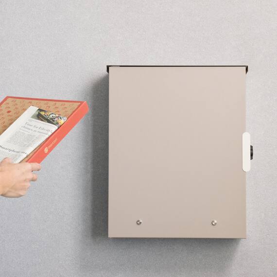 大容量壁掛けタイプの郵便ポスト(ライトベージュ) 6枚目画像