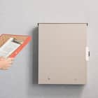 大容量壁掛けタイプの郵便ポスト(ライトベージュ) 6枚目画像